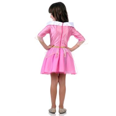 Imagem de Fantasia Aurora Infantil Vestido Curto Original - Bela Adormecida - Disney Princesas G