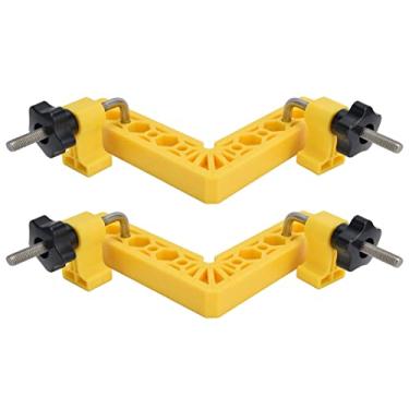 Imagem de Grampo de Emenda para Carpintaria, Ferramenta de Carpinteiro 90° Posicionamento Quadrado para Montagem de Móveis para Molduras Fabricação de Armários(amarelo)