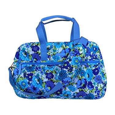 Imagem de Vera Bradley Bolsa de viagem média, flores de mirtilo