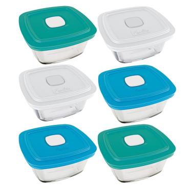 Imagem de Conjunto de Potes Marinex Facilita Vap em Vidro 1 L - 6 Peças