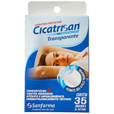 Imagem de Curativo Cicatrisan, Transparente, Sanfarma, caixa com 35 unidades