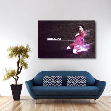 Imagem de Quadro Cristiano Ronaldo decorativo com Tela em Tecido 1
