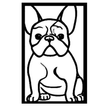 Imagem de Quadro decorativo BullDog sentado