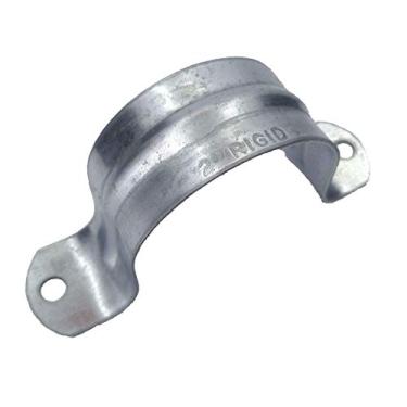 Imagem de Gancho de fixação de alça de tubo rígido, 2 furos, tubos galvanizados ou de PVC, conduíte IMC (13, 5 polegadas)