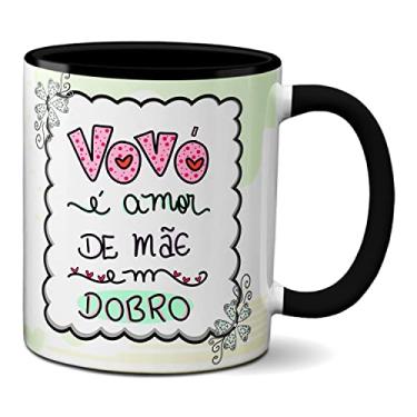 Imagem de Caneca Feliz Dia Dos Avós Vovó É Amor De Mãe Em Dobro (Preta)