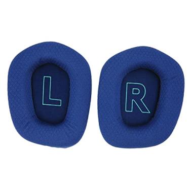 Imagem de Almofadas de ouvido, para fones de ouvido Logitech G733, capa de almofadas de ouvido de reposição, espuma de isolamento de ruído e malha respirável, couro macio e confortável altamente(Azul)