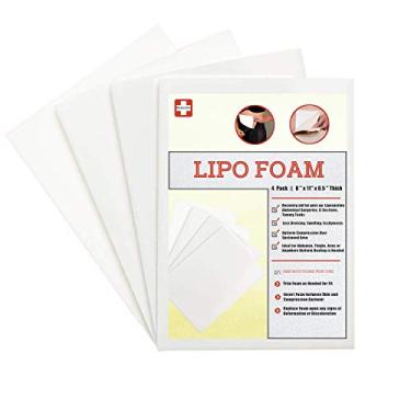 Imagem de Pacote com 4 placas de espuma de lipo – placa pós-cirúrgica – Use após lipoaspiração, cesariana e cirurgias BBL
