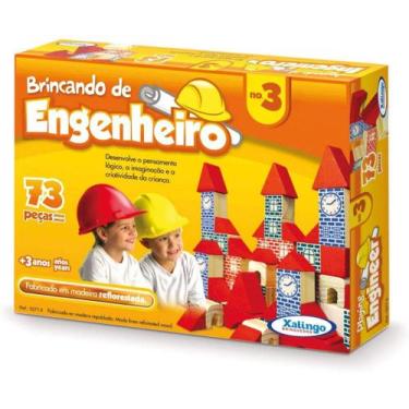 Imagem de Brinquedo Para Montar Brincando De Engenheiro 73 Pçs Xalingo