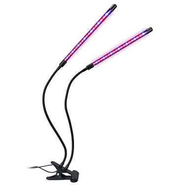 Imagem de Tingpai 20W 40LEDs Grow Light com lâmpadas vermelhas azuis 3/9 / 12H Timer 9 níveis de brilho pa mudas de plantas de interior Sunlike Full Spectrum Ajustável Goosene Plantas crescentes lâmpadas