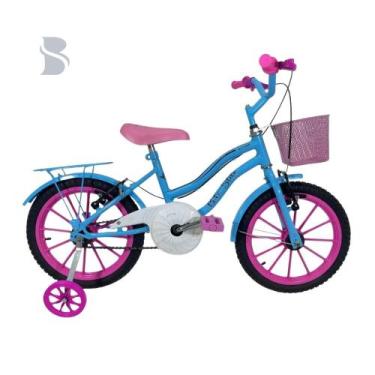 Imagem de Bicicleta Cissa Infantil 16 Retrô Passeio Feminina Azul Bebê - Gilmex