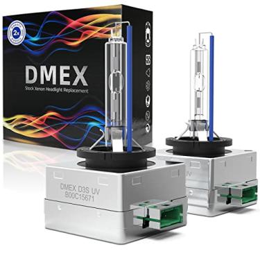 Imagem de DMEX Lâmpadas de farol HID D3S Xenon 8000K branco azul 35W substituição 66340 42403 42302 farol - pacote com 2 (não serve para montagem de farol de halogêneo)