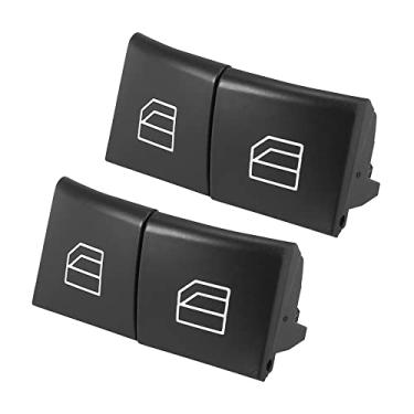 Imagem de X AUTOHAUX 4 peças capas de botão de interruptor de janela do motorista botão de reparo de janela elétrica interruptor mestre tampas botão de elevação para Mercedes Benz ML GL R classe W164 X164 W251