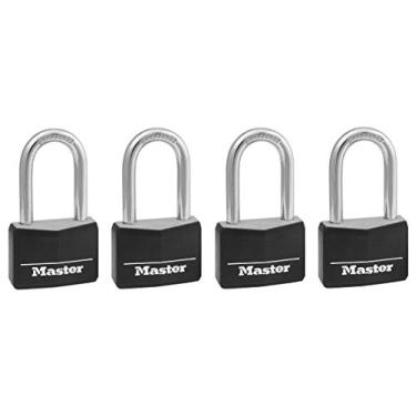 Imagem de Cadeado Master Lock, cadeado de alumínio coberto, 3,8 cm Largo, preto, 141DLF (rosa)