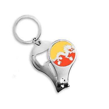 Imagem de Bandeira Nacional do Butão Ásia país alicate de unha anel chaveiro abridor de garrafas cortador