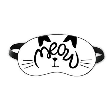 Imagem de Capa de proteção para olhos de dormir com citação de gato "faça você mesmo"