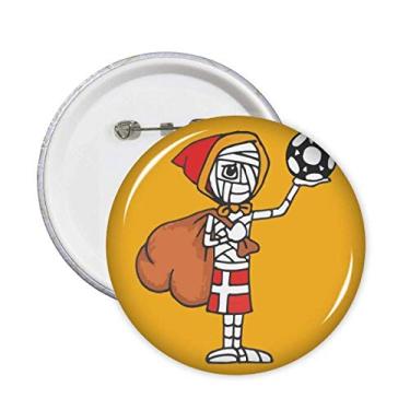 Imagem de Broche de futebol Dinamarca, Papai Noel, múmia, broches, emblema, acessório, decoração, 5 peças
