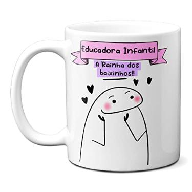 Imagem de Caneca Educadora Infantil Rainha Dos Baixinhos Fofa Criativa (Branca)
