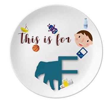 Imagem de Prato de porcelana para o nariz com peso corporal de elefante para meninos e homens