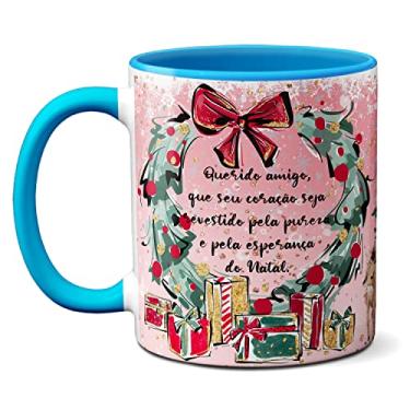 Imagem de Caneca Amigo Tenha Um Coração Puro E Esperançoso Do Natal (Azul)