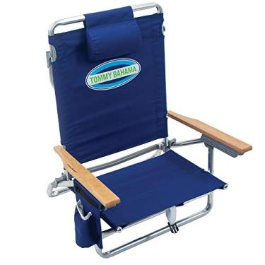 Imagem de Tommy Bahama Mochila clássica de 5 posições, dobrável, azul marinho