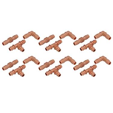 Imagem de Kit de acessórios para irrigação, conectores farpados e acoplamentos para reparos