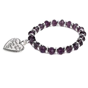 Imagem de Pulseira de cristal roxo, pulseira delicada feminina para meninas Acessórios para acessórios de moda para presente de namorada para presente de amor