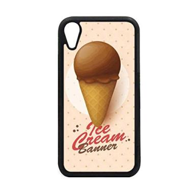 Imagem de Casquinhas de sorvete de chocolate marrom para iPhone XR Capa para proteção de telefone Apple
