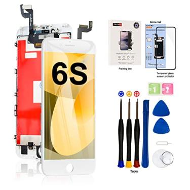 Imagem de EFAITHFIX Para iPhone 6S Substituição de Tela LCD Preta 4,7 polegadas Montagem de Quadro Display Digitalizador de Tela Touch 3D com Kit de Ferramentas de Reparo Protetor de Tela de Vidro Temperado para A1633, A1688, A1700 (Branco)