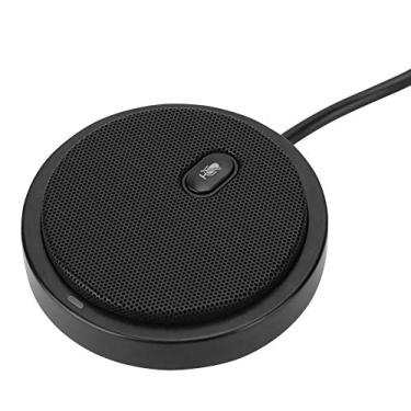 Imagem de Junluck Microfone de áudio omnidirecional, com fio de alta sensibilidade, interface USB 2.0, microfone de computador, para notebook, desktop, computador universal