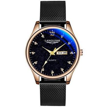 Imagem de Relógio de Pulso Masculino Langlishi de Aço Inoxidável À Prova D'Água Luxuoso Moda Esporte (C2)