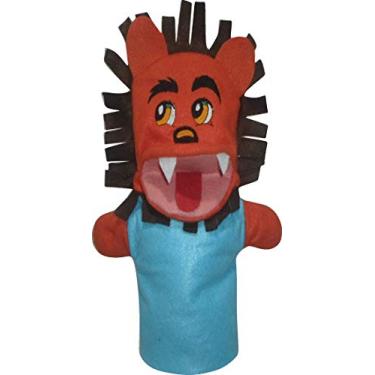 Imagem de FANTOCHE DE MÃO LEÃO ANIMAL SELVAGEM - MED APROX. 26X14 CM - TIA PAULA FANTOCHES (AZUL, 26)