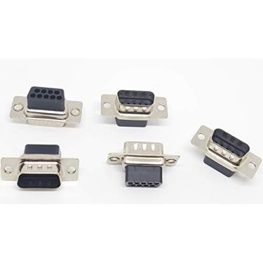 Imagem de PC Accessories - Conectores Pro 50-PK DB9 macho D-Sub 9 pinos conector tipo crimpagem, pacote com 50 (sem pinos)