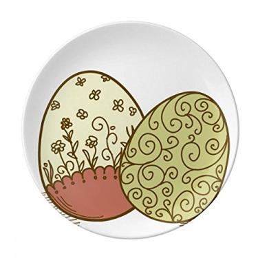 Imagem de Prato de ovos de flor de páscoa, religião festival, decorativo, de porcelana, louça, louça de jantar