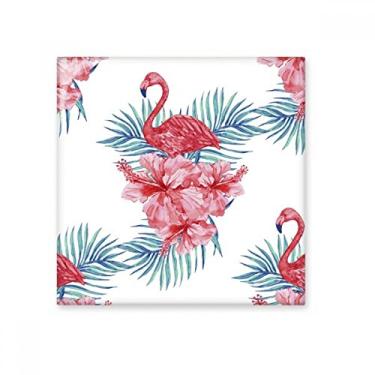 Imagem de Azulejos de cerâmica com símbolo de folha de flamingo, azulejos de cerâmica para decoração de banheiro, azulejos de parede