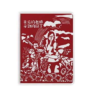Imagem de Caderno de anotações de papel para dia dos professores de corte de papel da China