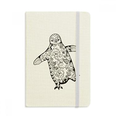 Imagem de Caderno de desenho de pinguim fofo desajeitado com desenho de animal capa dura diário clássico A5