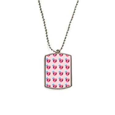 Imagem de Dinosaur Kingdom Love You Colar de aço inoxidável com pingente de identificação para cães