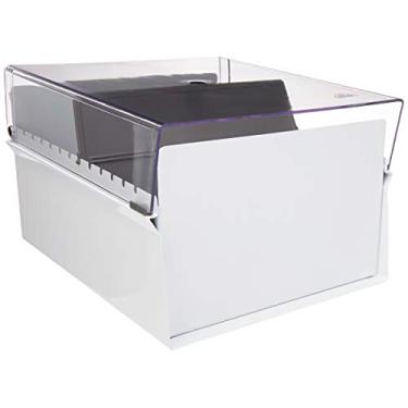 Imagem de Fichário de Mesa com Base de Aço 6 x 9 Branco/Cristal, Acrimet, 914-8/BR