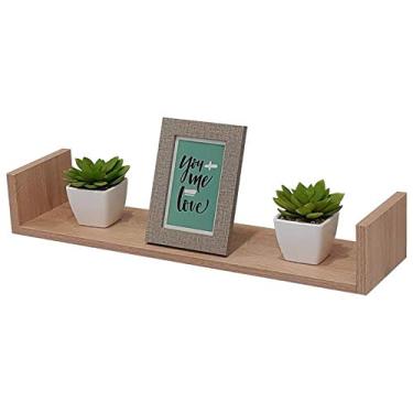 Imagem de Prateleira U 90 x 10cm Carvalho Suporte Invisível