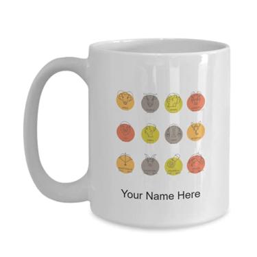 Imagem de Caneca personalizada do zodíaco, xícara de café do zodíaco, ideia de presente do zodíaco, copo personalizado do zodíaco, caneca personalizada do zodíaco - caneca de café de 425 g