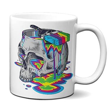 Imagem de Caneca Caveira Psicodélica LSD Xícara Criativa Personalizada