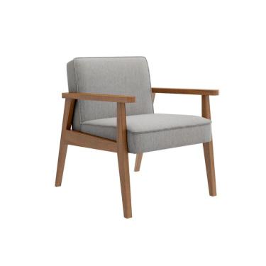 Imagem de Poltrona Julia Cinza e Nogueira