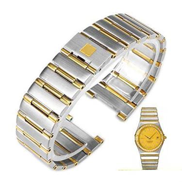 Imagem de DFAMIN Pulseira Para Omega Watch Com Constelação Twin Eagles Series Homens e Mulheres Pulseira de Aço Inoxidável Sólido Corrente de Relógio (Cor: Ouro Prata, Tamanho: 22-14mm)