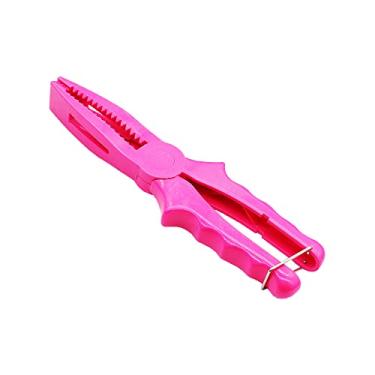 Imagem de Pegador de peixe flutuante de 20 cm, pegador de pesca, alicate de boca de peixe-gato, suporte para robalas digitais, ferramenta de aderência labial de água salgada com cordão, presentes para homens, rosa