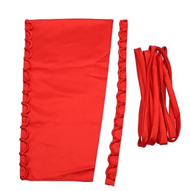 Imagem de 3 pçs/conjunto de espartilho de cetim kit de substituição com zíper vestido de casamento de renda nas costas tecido DIY artesanato vestido de casamento acessórios materiais (vermelho)