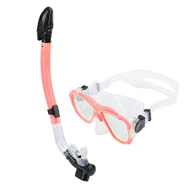 Imagem de Conjunto De Snorkel,Equipamento De Mergulho Profissional Para Adultos, Máscara De Mergulho Anti-embaciamento, Conjunto De Mergulho Com Snorkel Para Adultos, óculos De Vidro (rosa)