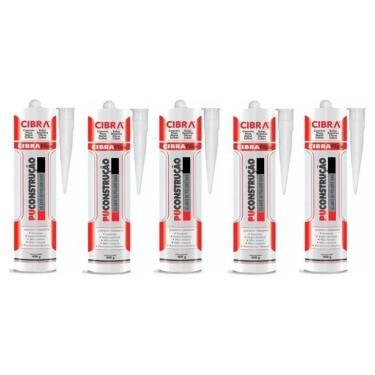 Imagem de 5 Selante Adesivo Poliuretano Cibra Pu Construção 400 Preto