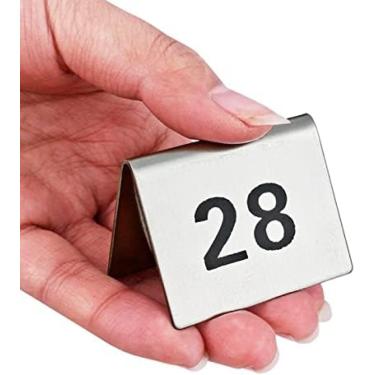 Imagem de Números De Mesa De Dupla Face 1-50 1-100 Cartões De Lugar De Mesa Porta-cartões, Fácil De Ler, Forte, Durável, Para Jantar Na Cozinha, Banquetes De Casamento, Placas De Mesa Em Restaurantes,1 A 10