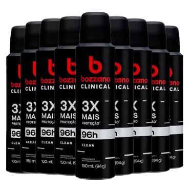 Imagem de Kit Desodorante Aerosol Bozzano Clinical Clean 150ml - 9 unindades