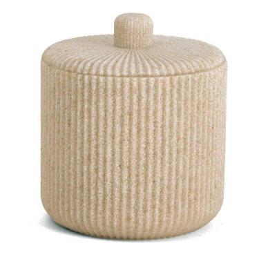 Imagem de Pote Decorativo com Tampa Bege 10cm 17602 Mart
